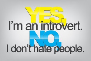 Yes, I'm an introvert. No, I don't hate people. Typography poster. Motivational Background