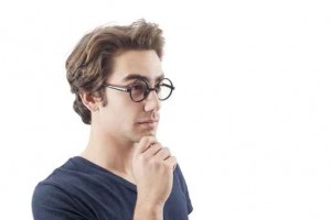 Portrait of thinking young man